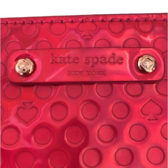 Kate Spade Red Little Shiloh Clutch Beale Street Zip Pouch - Picture 2 of 7